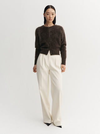Coco Brushed Cardigan, chocolate