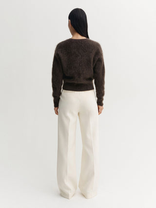 Coco Brushed Cardigan, chocolate