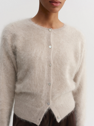 Coco Brushed Cardigan, taupe