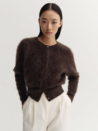 Coco brushed Cardigan, choco