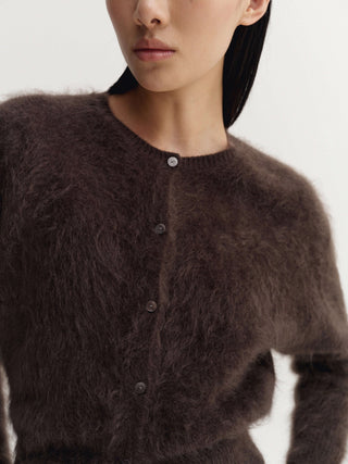 Coco brushed Cardigan, choco