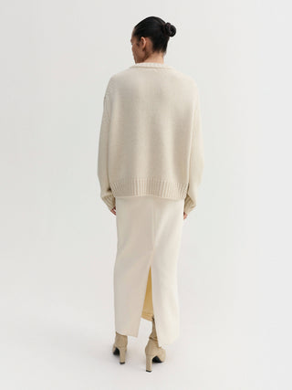 Cru Crewneck Sweater, vanilla