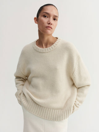 Cru Crewneck Sweater, vanilla