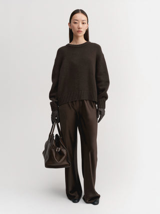 Cru Crewneck Sweater, chocolate