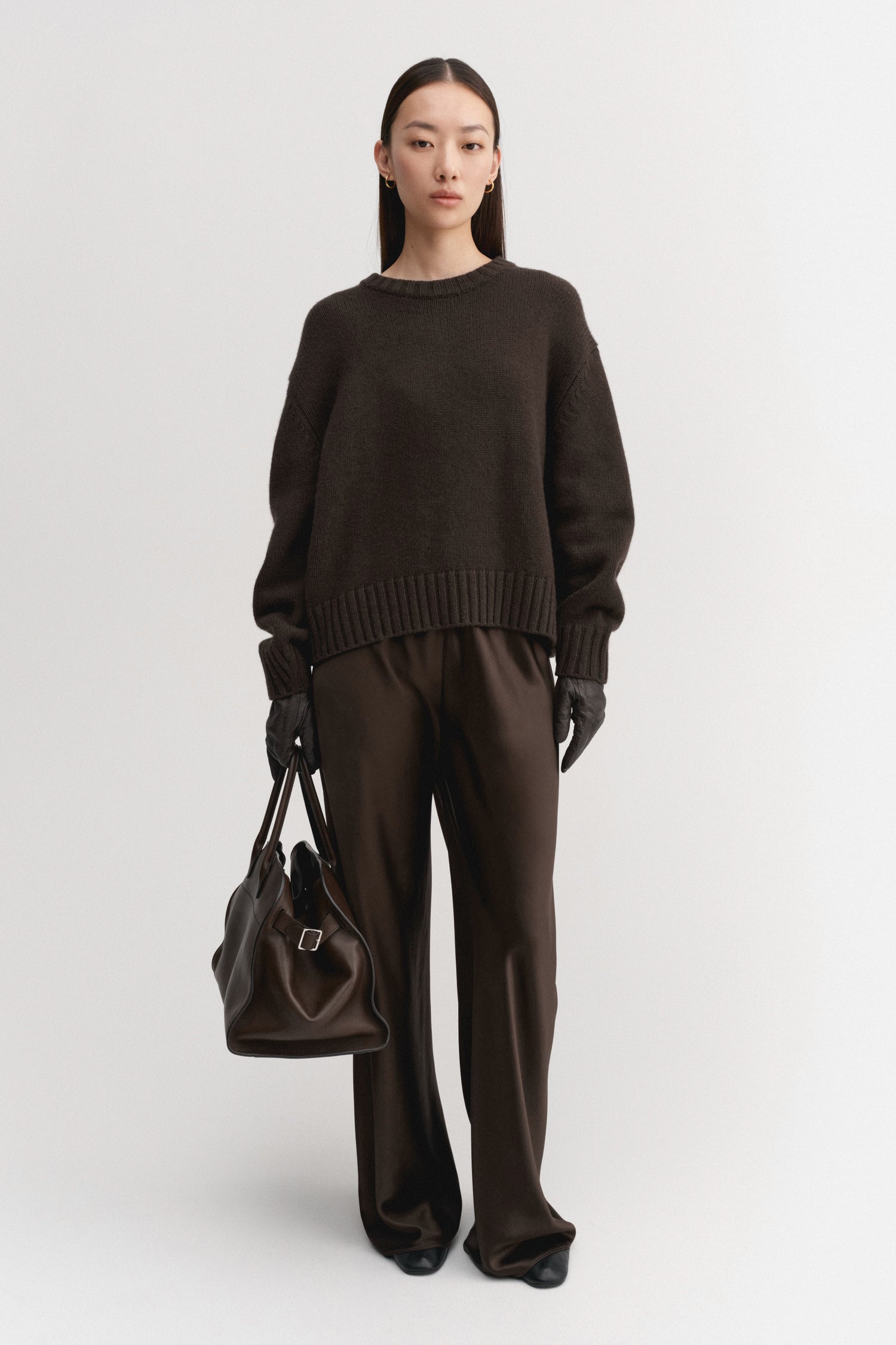 Cru Crewneck Sweater, chocolate
