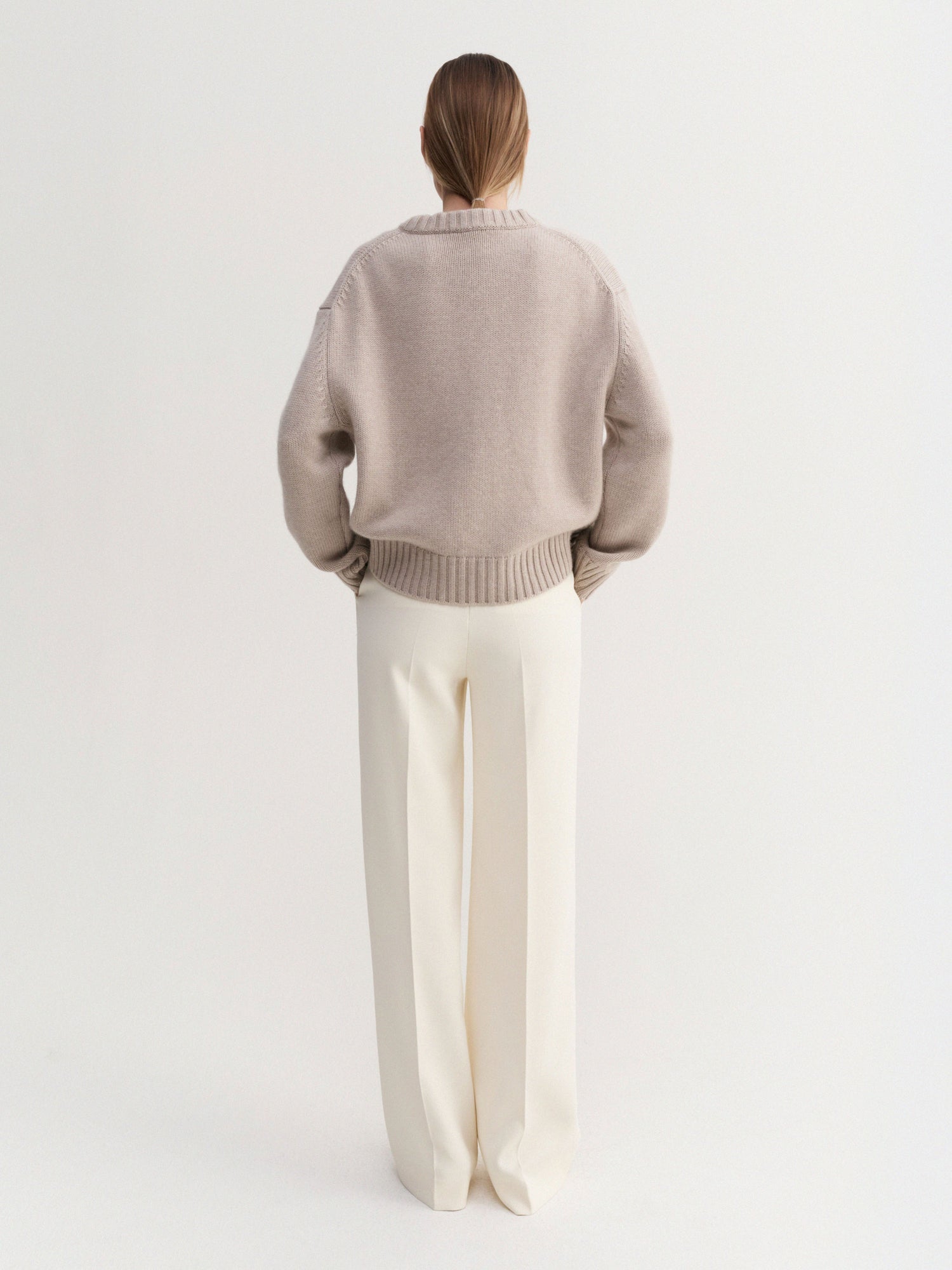 Cru Crewneck Sweater, taupe