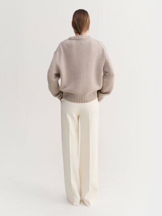 Cru Crewneck Sweater, taupe