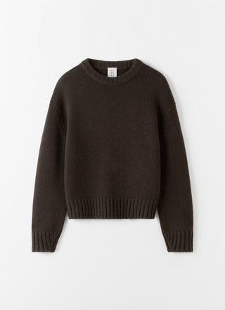 Cru Crewneck Sweater, chocolate