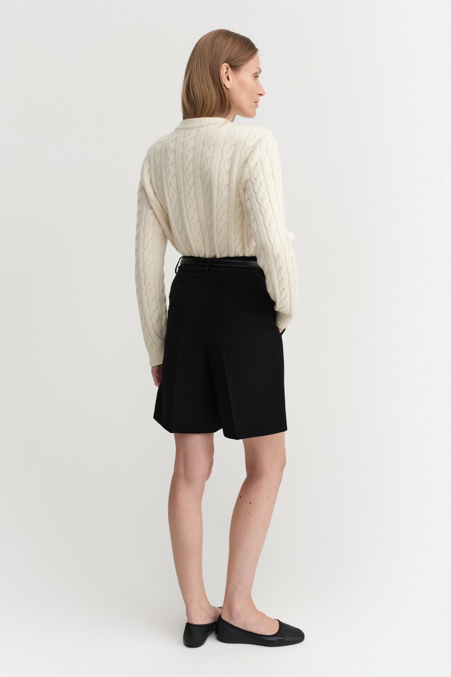 Dagny Cable Knit Sweater, cream