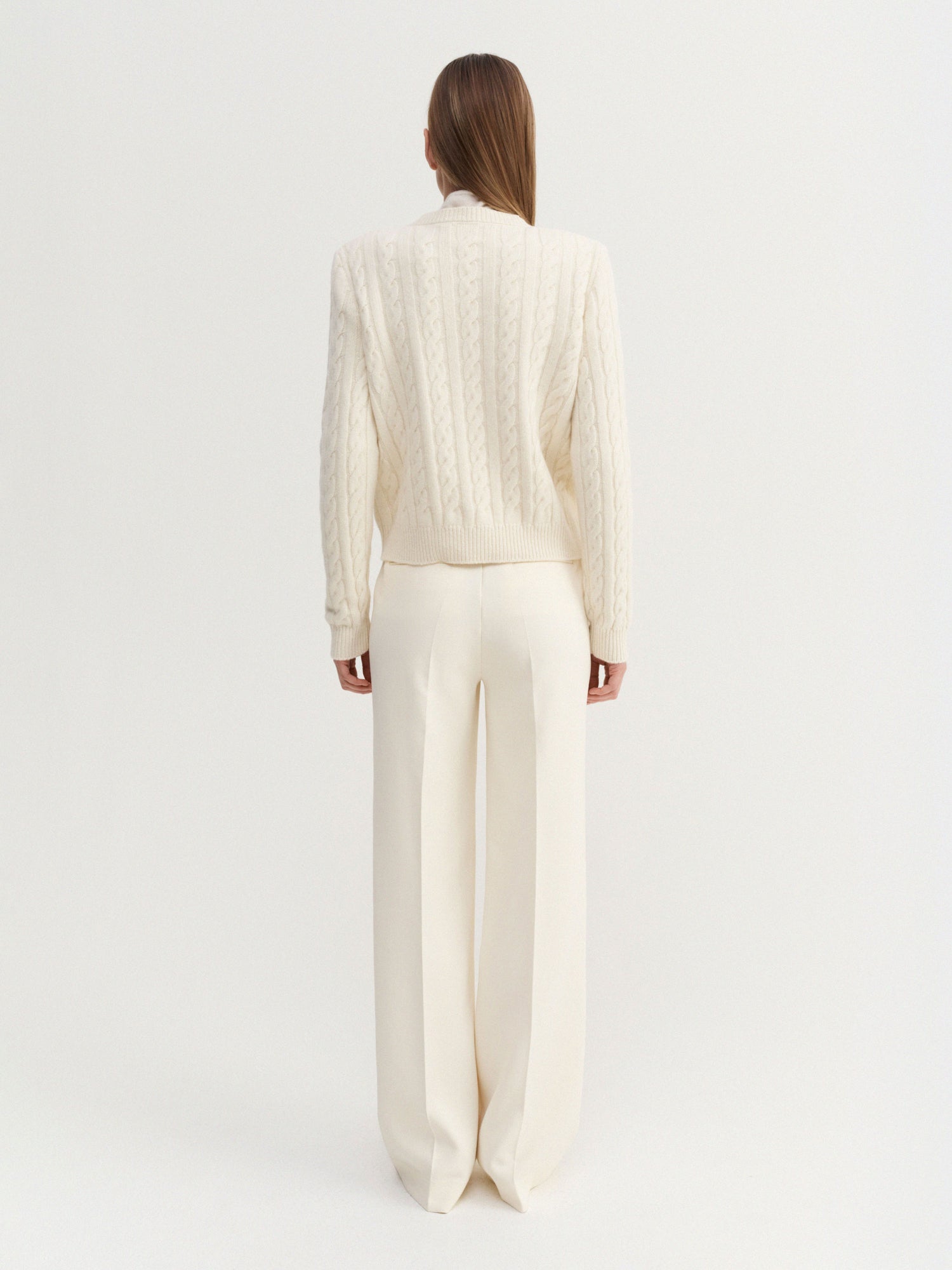 Dagny Cable Knit Sweater, cream