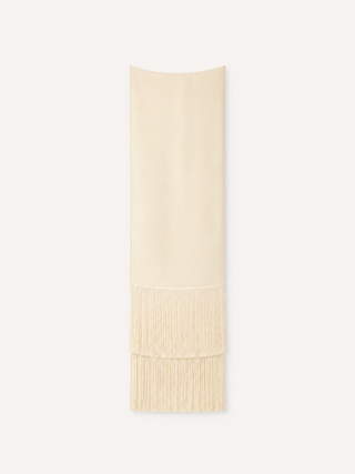 Daphne Fringe Scarf, vanilla