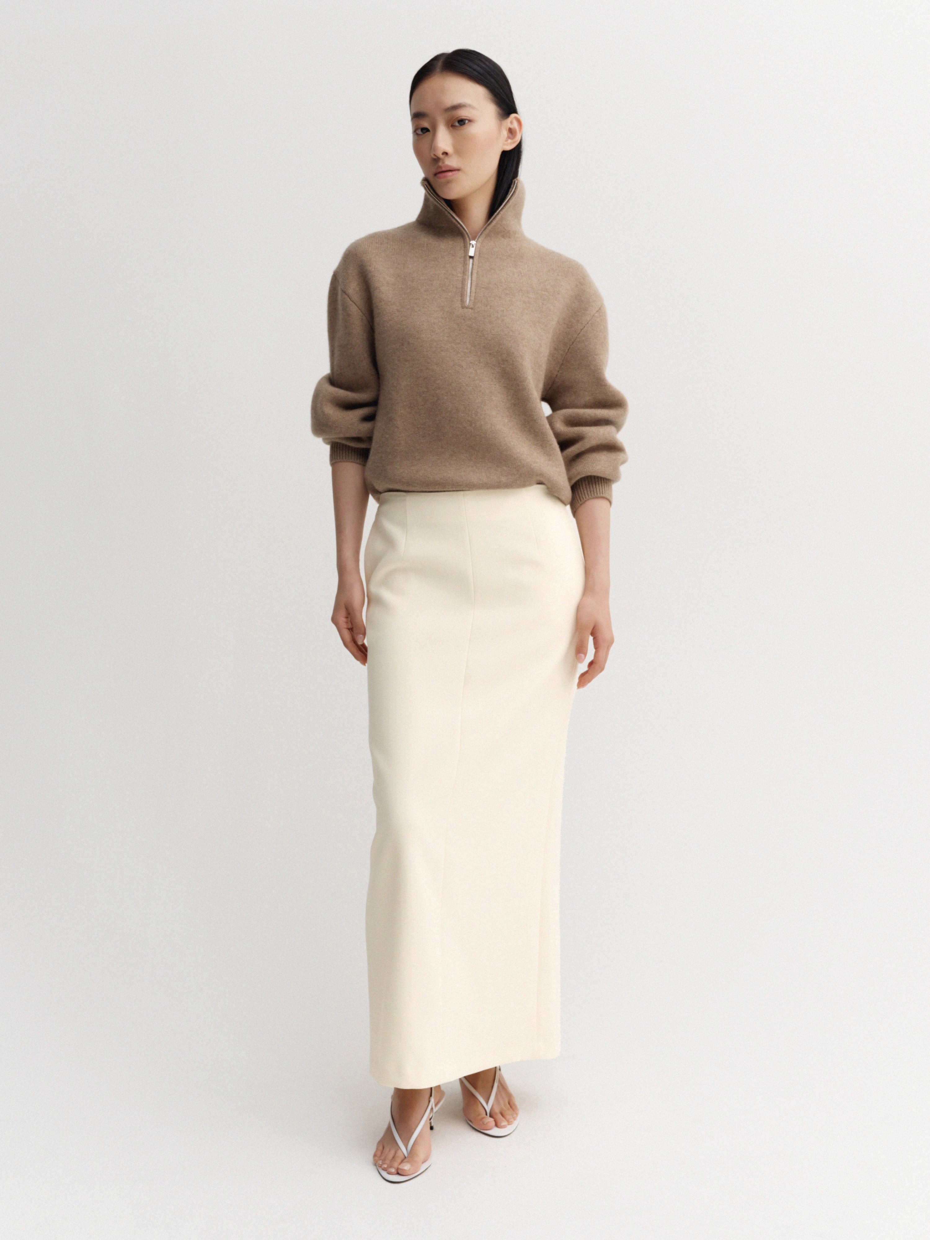 Dana Half Zip Sweater, hazel