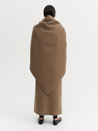 Dina Doublé Triangle Scarf, tan