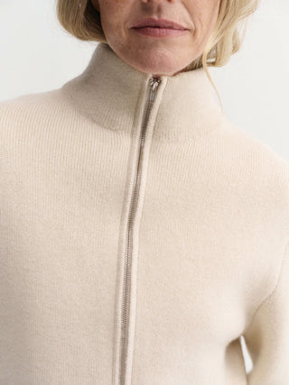 Danni Zip Cardigan, vanilla