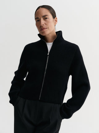 Danni Zip Cardigan, black