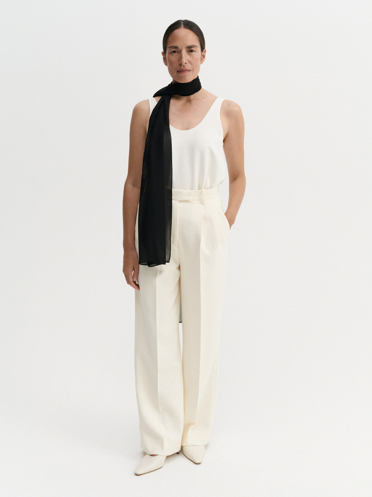 Della Silk Chiffon Scarf