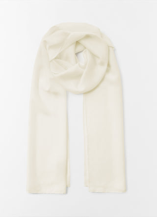 Della Silk Chiffon Scarf, cream