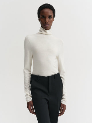 Farra Turtleneck Top, cream
