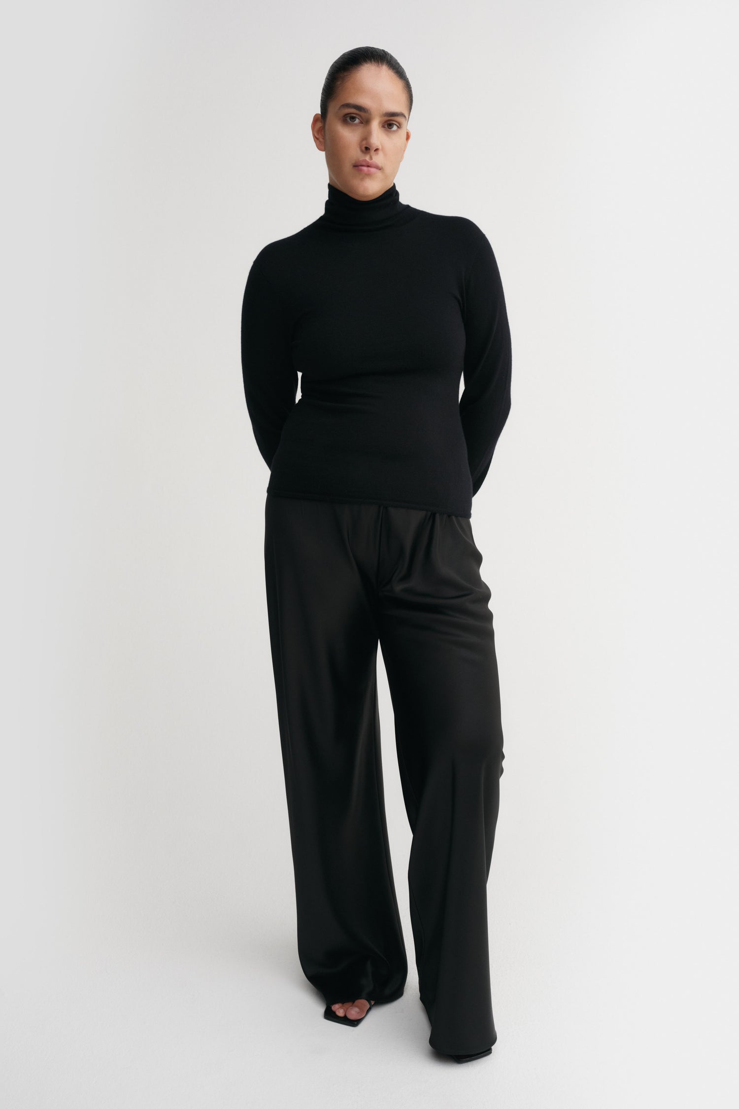 Farra Turtleneck Top, black