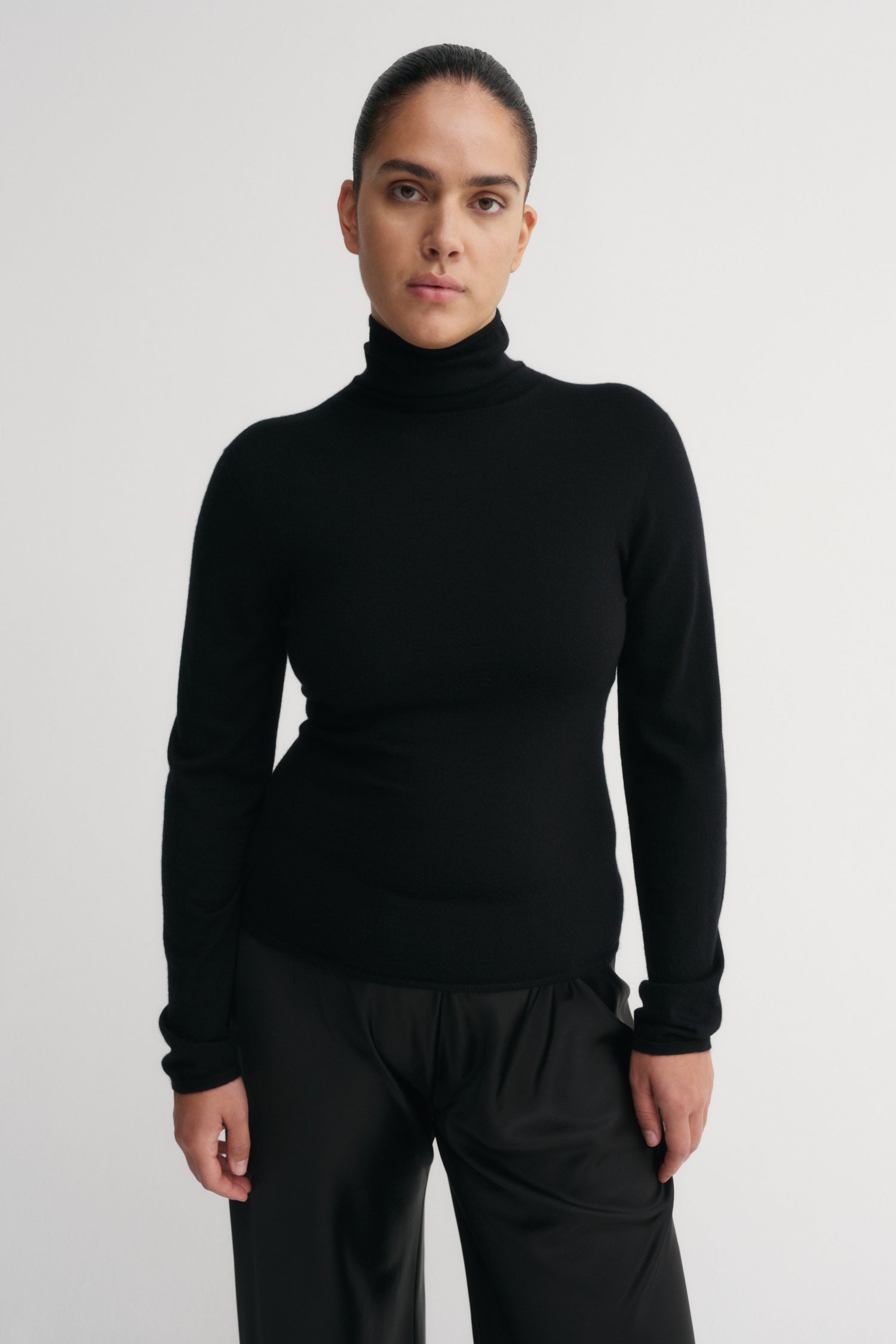 Farra Turtleneck Top, black