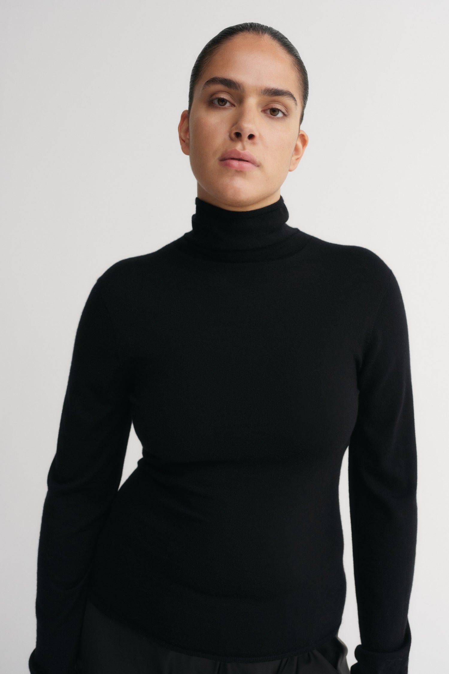 Farra Turtleneck Top, black