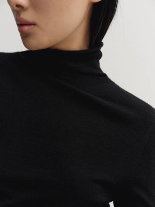 Farra Turtleneck Top, black