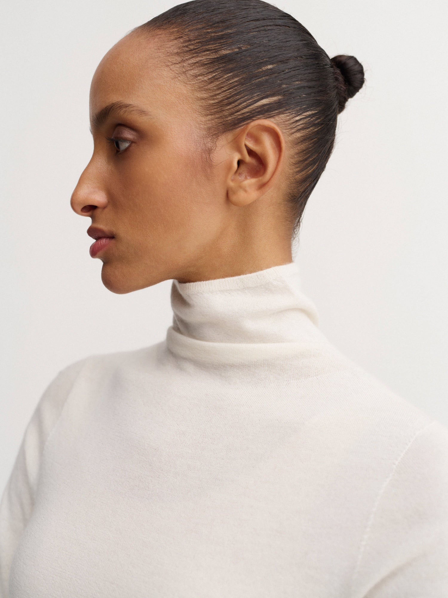 Farra Turtleneck Top, cream