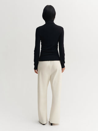 Farra Turtleneck Top, black