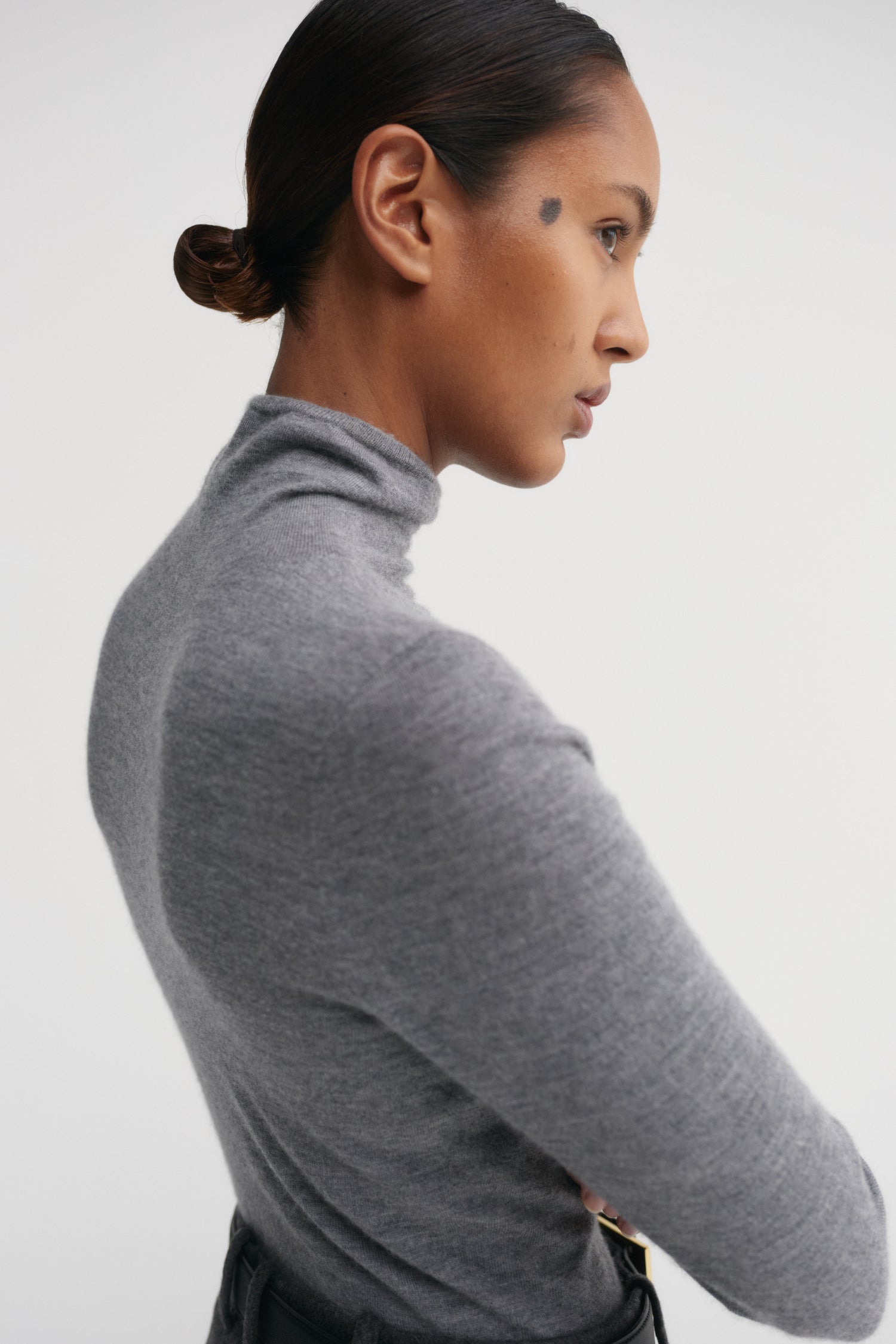 Farra Turtleneck Top, grey