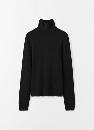 Farra Turtleneck Top, black
