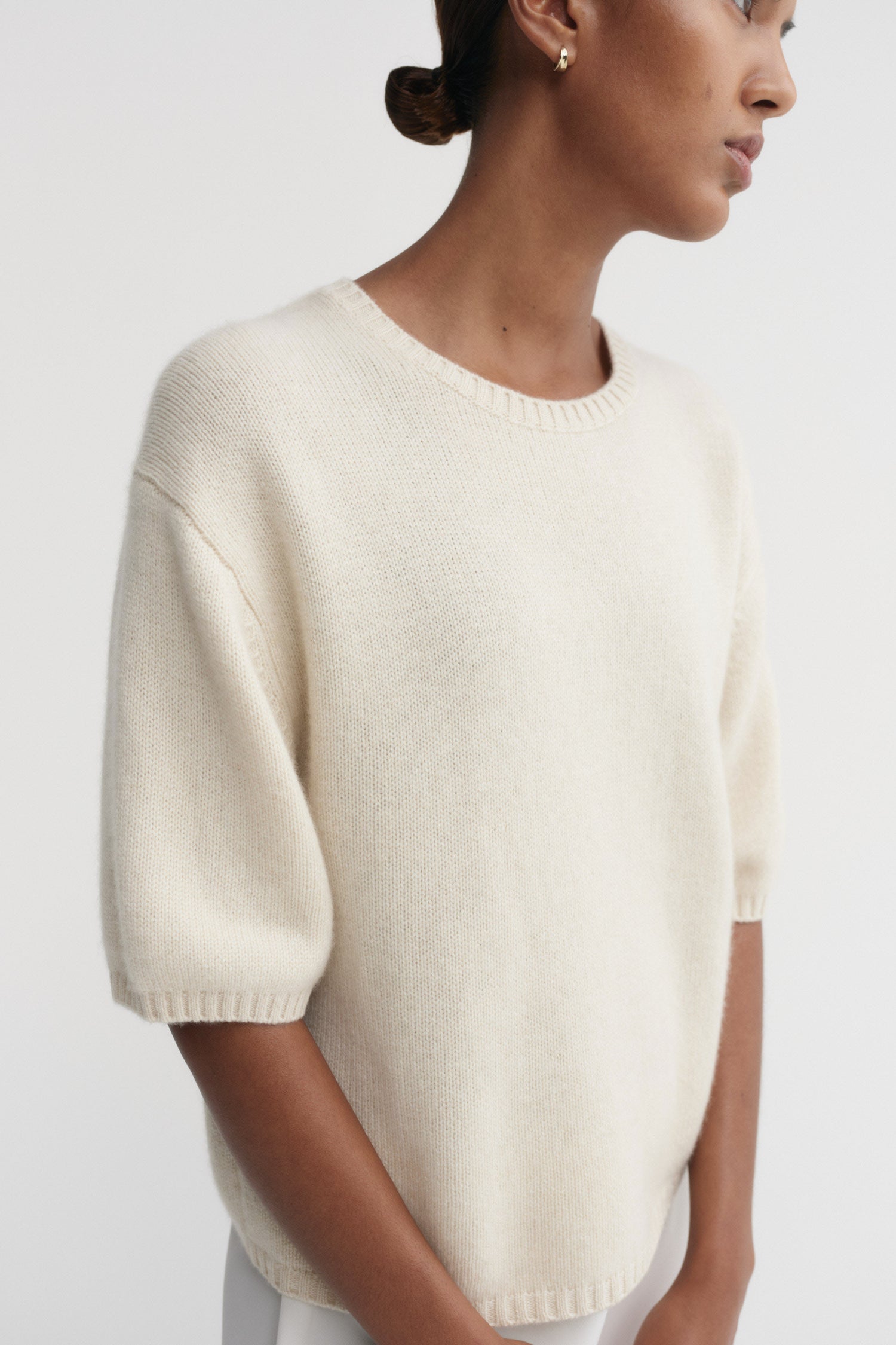 Fei Cashmere T-shirt, vanilla