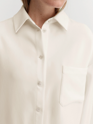 Finn Crepe Shirt, cream