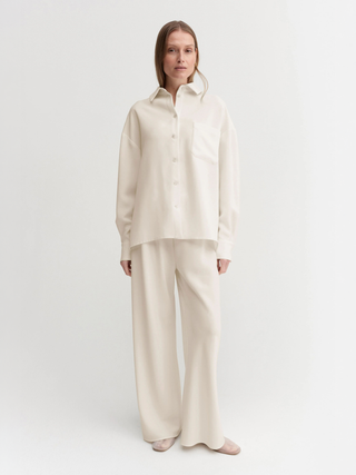 Finn Crepe Shirt, cream