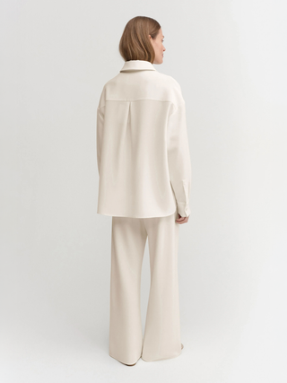 Finn Crepe Shirt, cream
