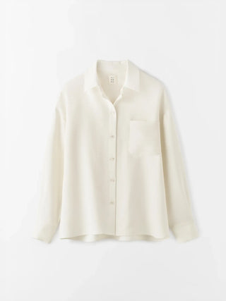 Finn Crepe Shirt, cream