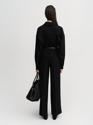 Finn Crepe Shirt, black