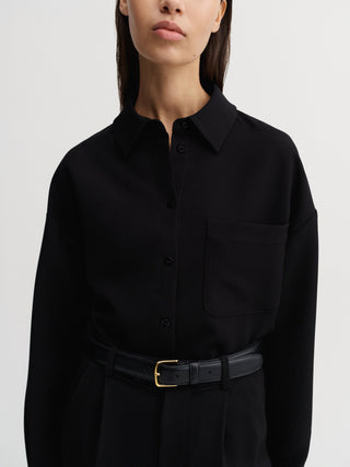 Finn Crepe Shirt, black