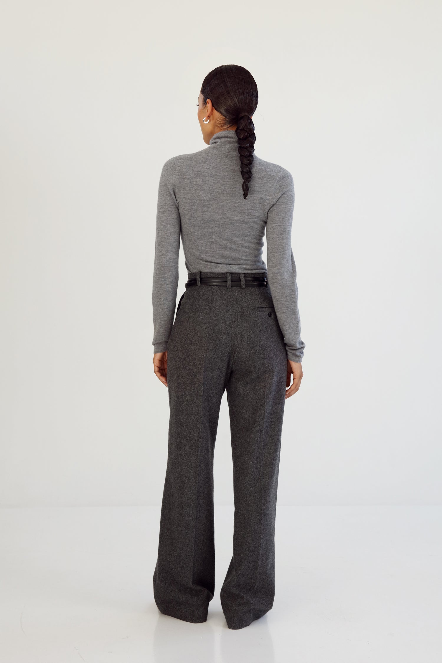 Farra Turtleneck Top, grey