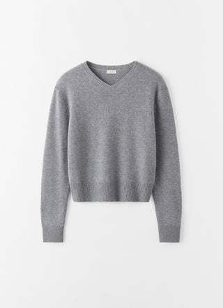 Gaelle V-neck Sweater, grey