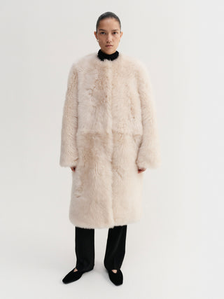 Gemma Shearling Coat, cream