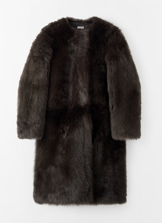 Gemma sherling coat, chocolate