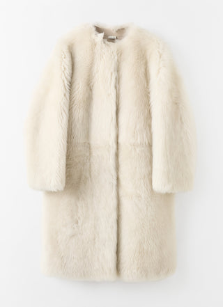 Gemma Shearling Coat, cream