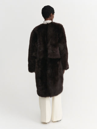 Gemma sherling coat, chocolate