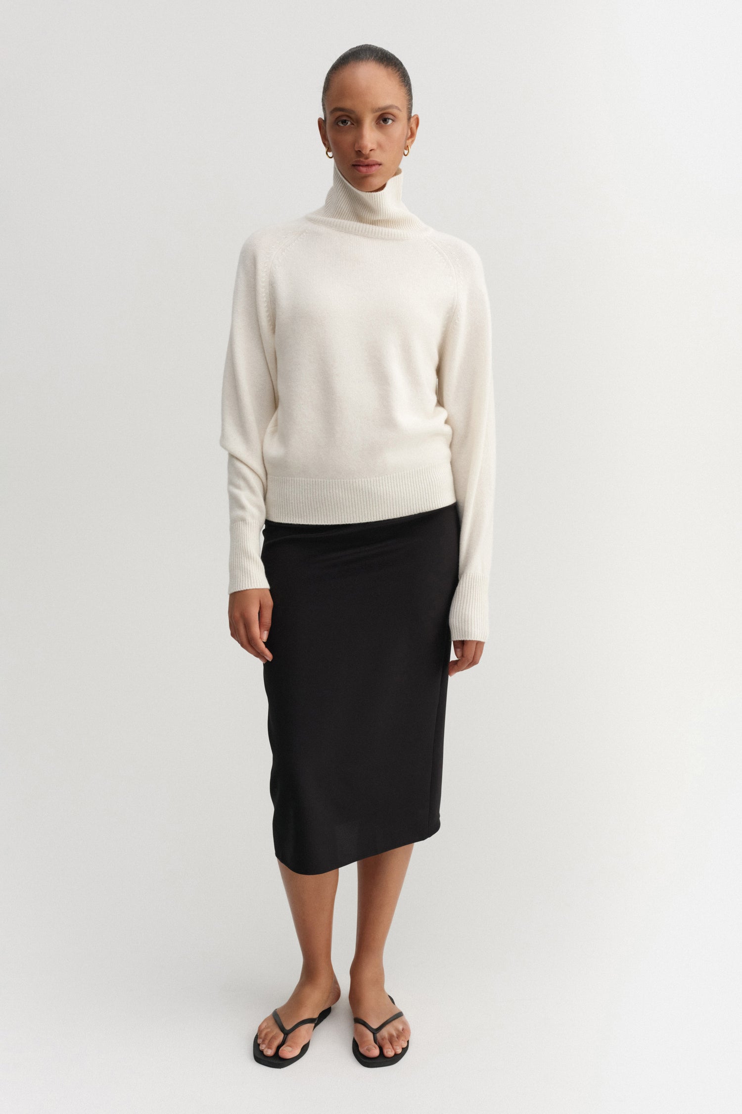 Gigi Turtleneck Sweater, cream