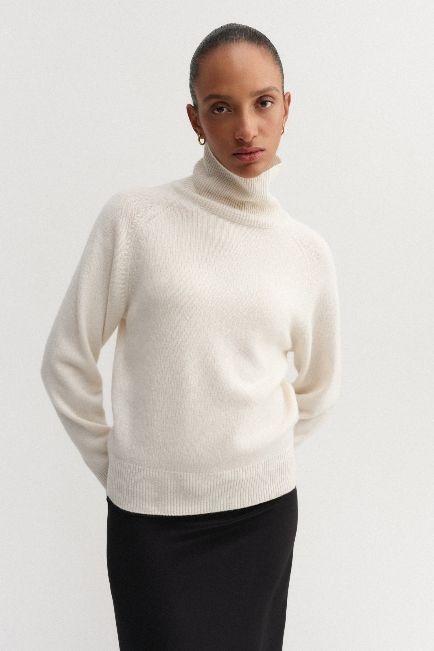 Gigi Turtleneck Sweater, cream