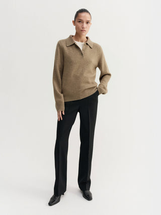 Gine Polo Sweater, hazel