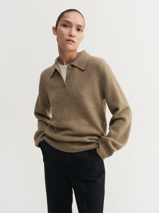 Gine Polo Sweater, hazel