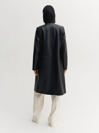 Giselle Leather coat, black