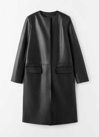 Giselle Leather coat, black