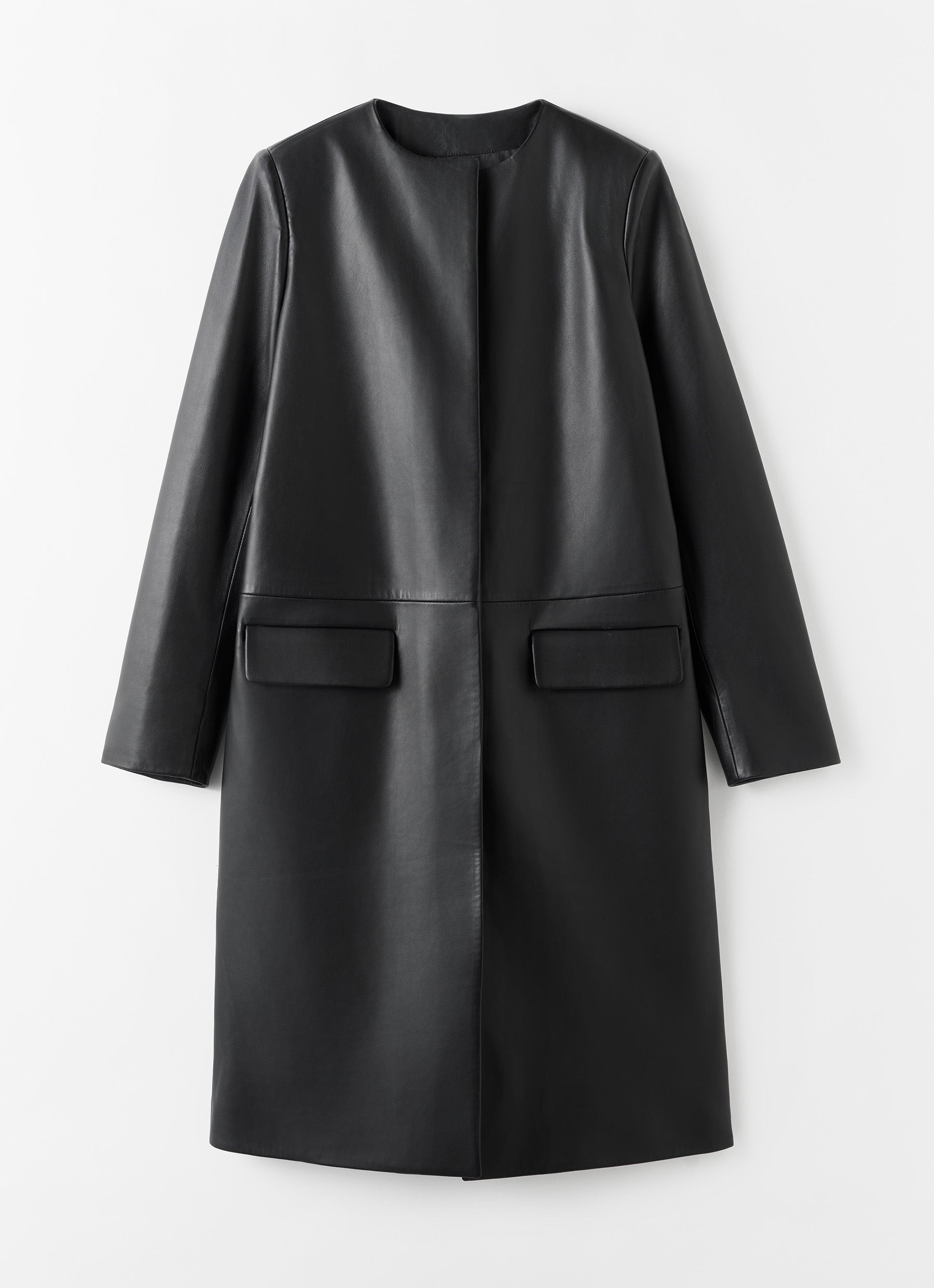 Giselle Leather Coat, black – ALMADA LABEL